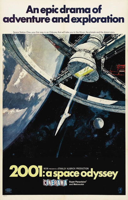 2001 A SPACE ODYSSEY Sci Fi Kubrick  Film Retro Movie Vintage Wall Poster