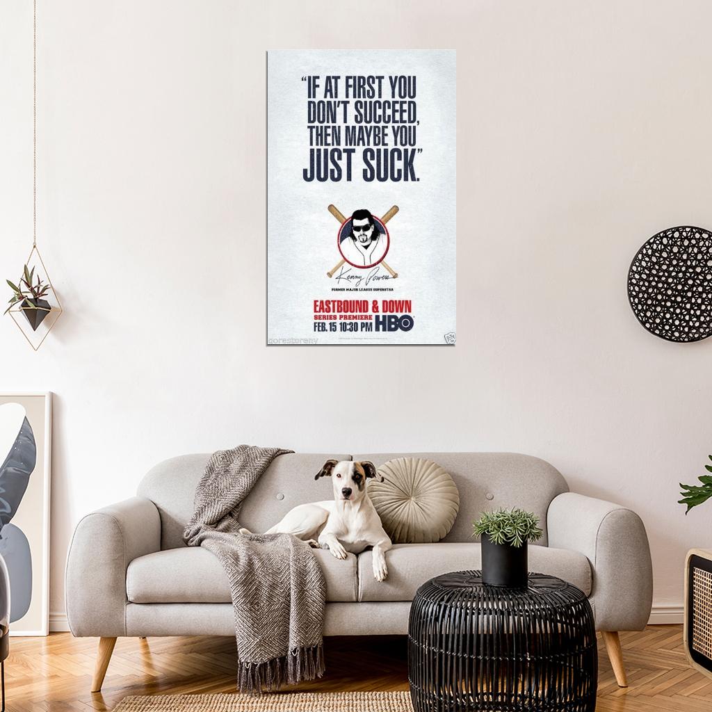 EASTBOUND AND DOWN HBO Kenny Powers  Film Retro Movie Vintage Wall Poster