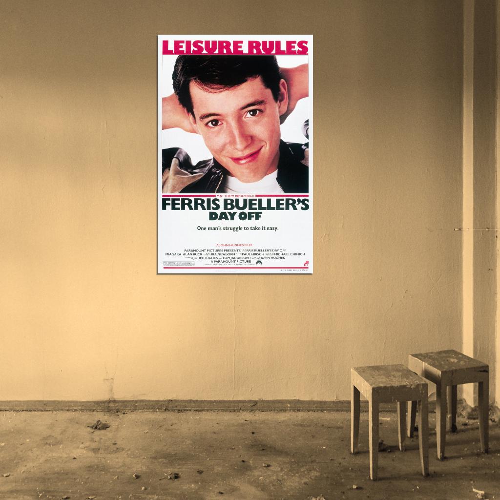 FERRIS BUELLER'S DAY OFF Film Retro Movie Vintage Wall Poster