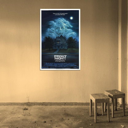 Fright Night 1985 Comedy Cult Classic Film Retro Movie Vintage Wall Poster