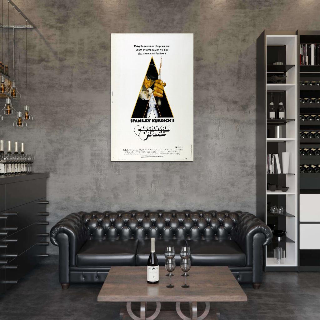A CLOCKWORK ORANGE Stanley Kubrick  Film Retro Movie Vintage Wall Poster