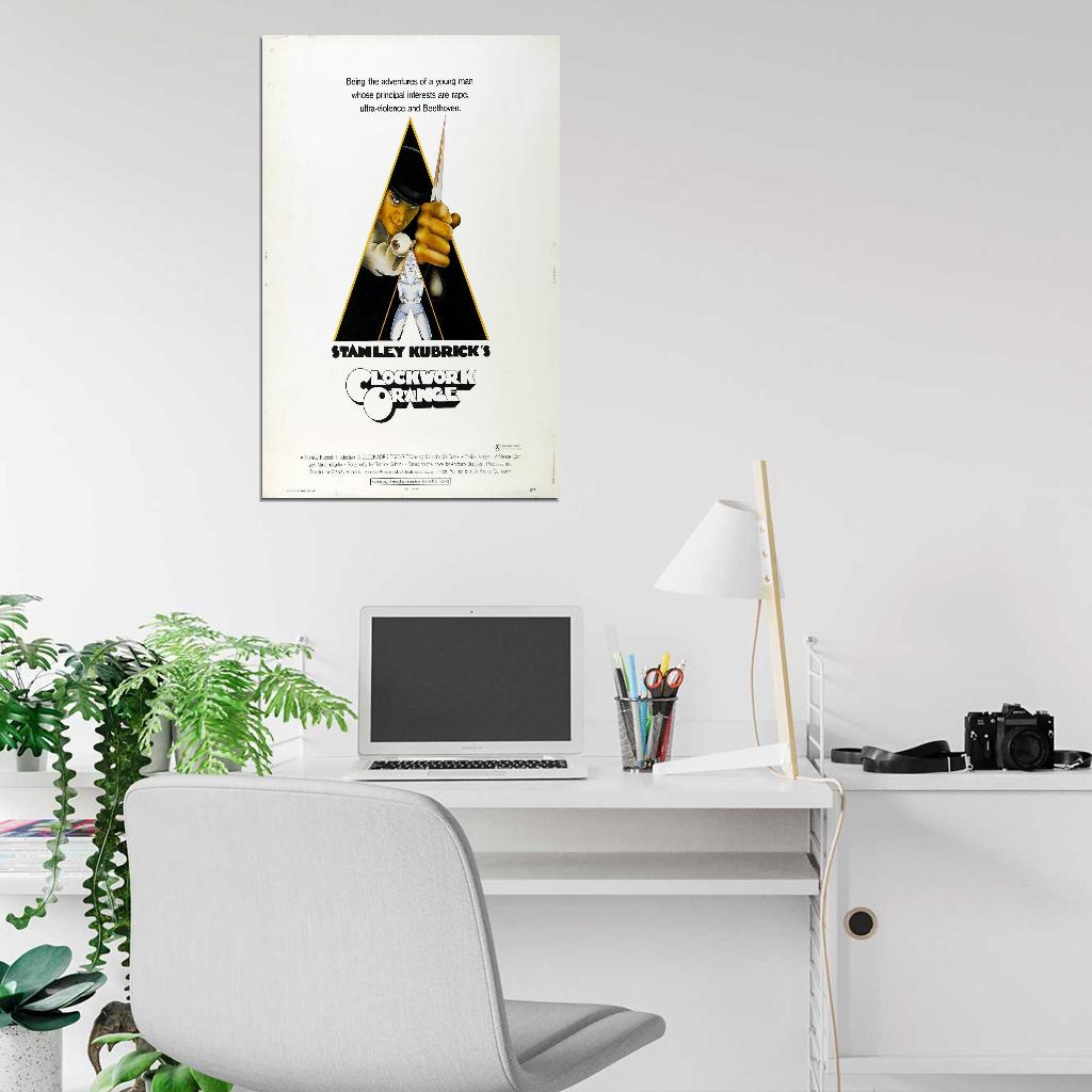 A CLOCKWORK ORANGE Stanley Kubrick  Film Retro Movie Vintage Wall Poster