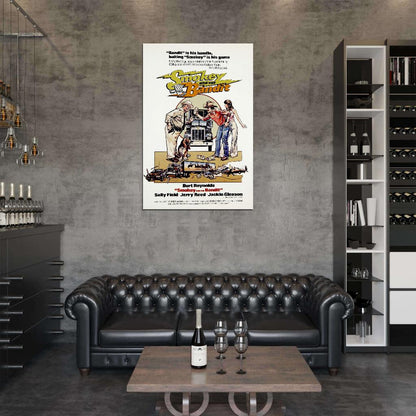 SMOKEY AND THE BANDIT Burt Reynolds 70's Film Retro Movie Vintage Wall Poster