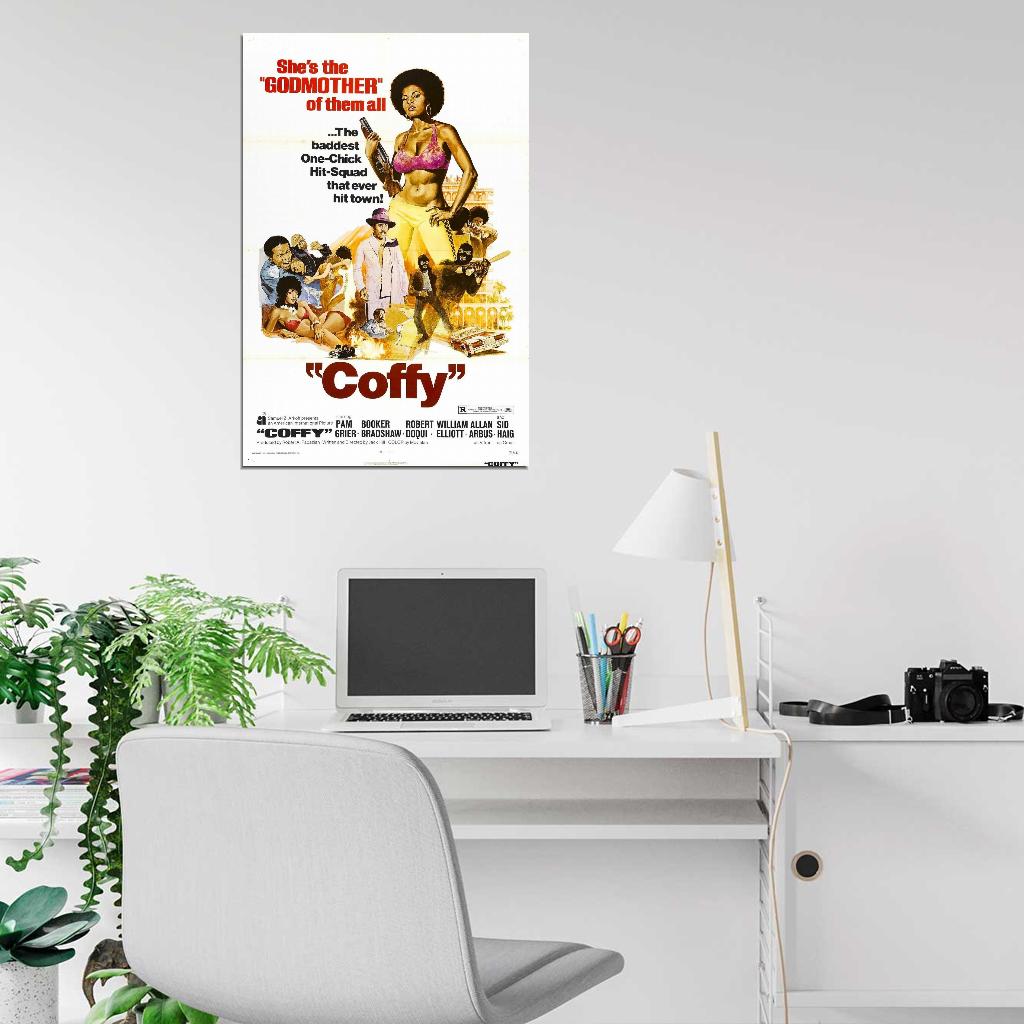 COFFY Blaxploitation Pam Grier Film Retro Movie Vintage Wall Poster