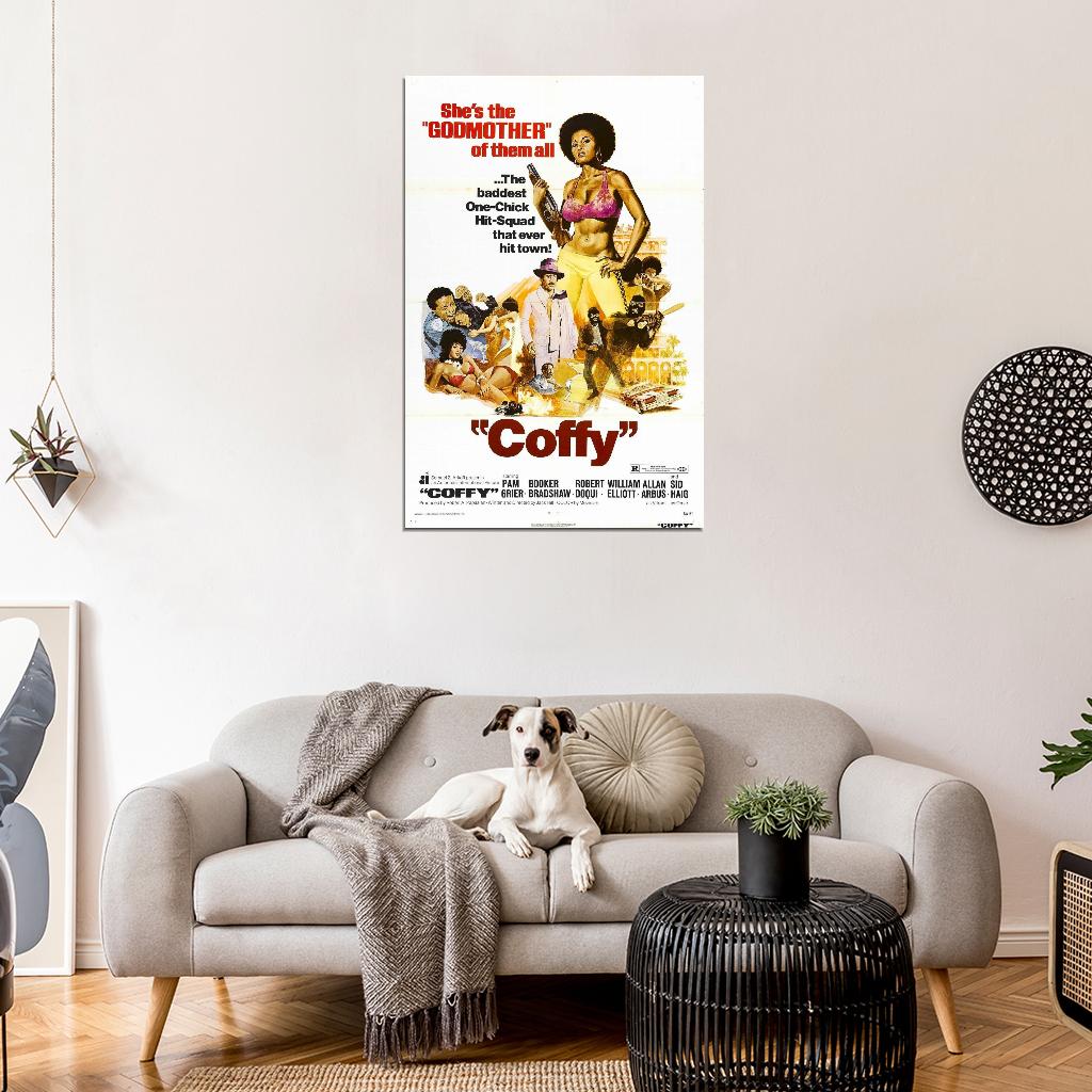 COFFY Blaxploitation Pam Grier Film Retro Movie Vintage Wall Poster