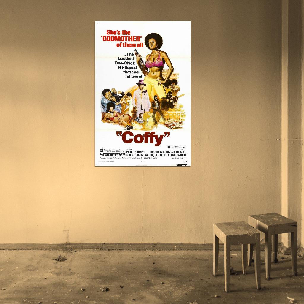 COFFY Blaxploitation Pam Grier Film Retro Movie Vintage Wall Poster