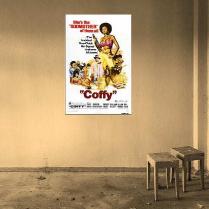 COFFY Blaxploitation Pam Grier Film Retro Movie Vintage Wall Poster