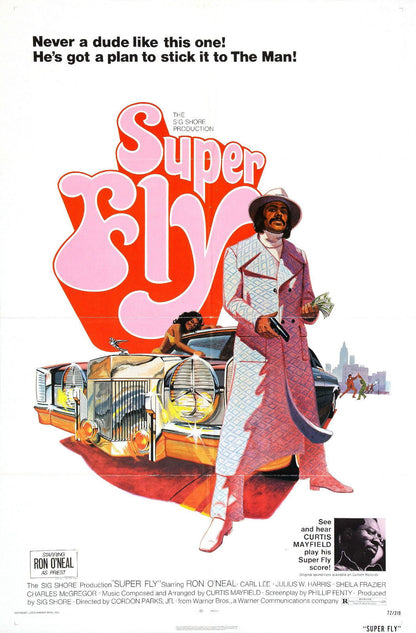 SUPERFLY Super Fly Blaxploitation Shaft Dynamite Film Retro Movie Vintage Wall Poster
