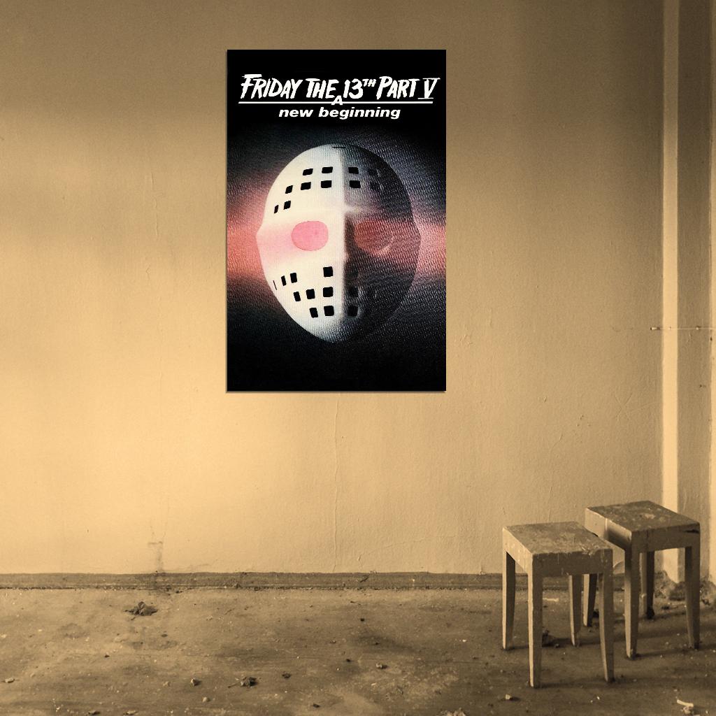 FRIDAY THE 13TH PART V A NEW BEGINNING  Film Retro Movie Vintage Wall Poster