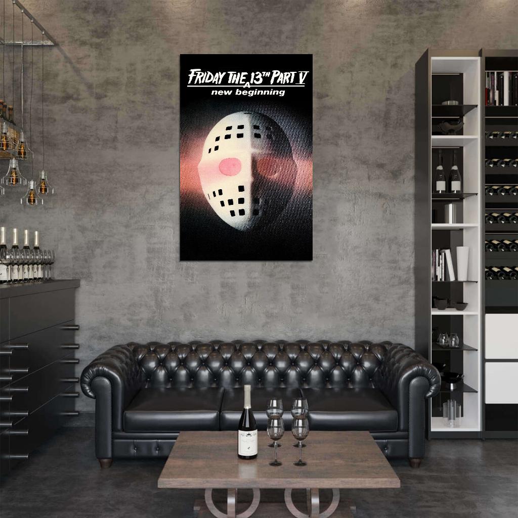 FRIDAY THE 13TH PART V A NEW BEGINNING  Film Retro Movie Vintage Wall Poster