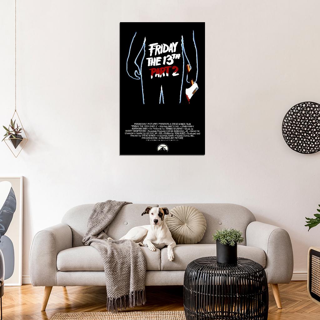 FRIDAY THE 13TH PART II 2  Jason Vorhees  Film Retro Movie Vintage Wall Poster
