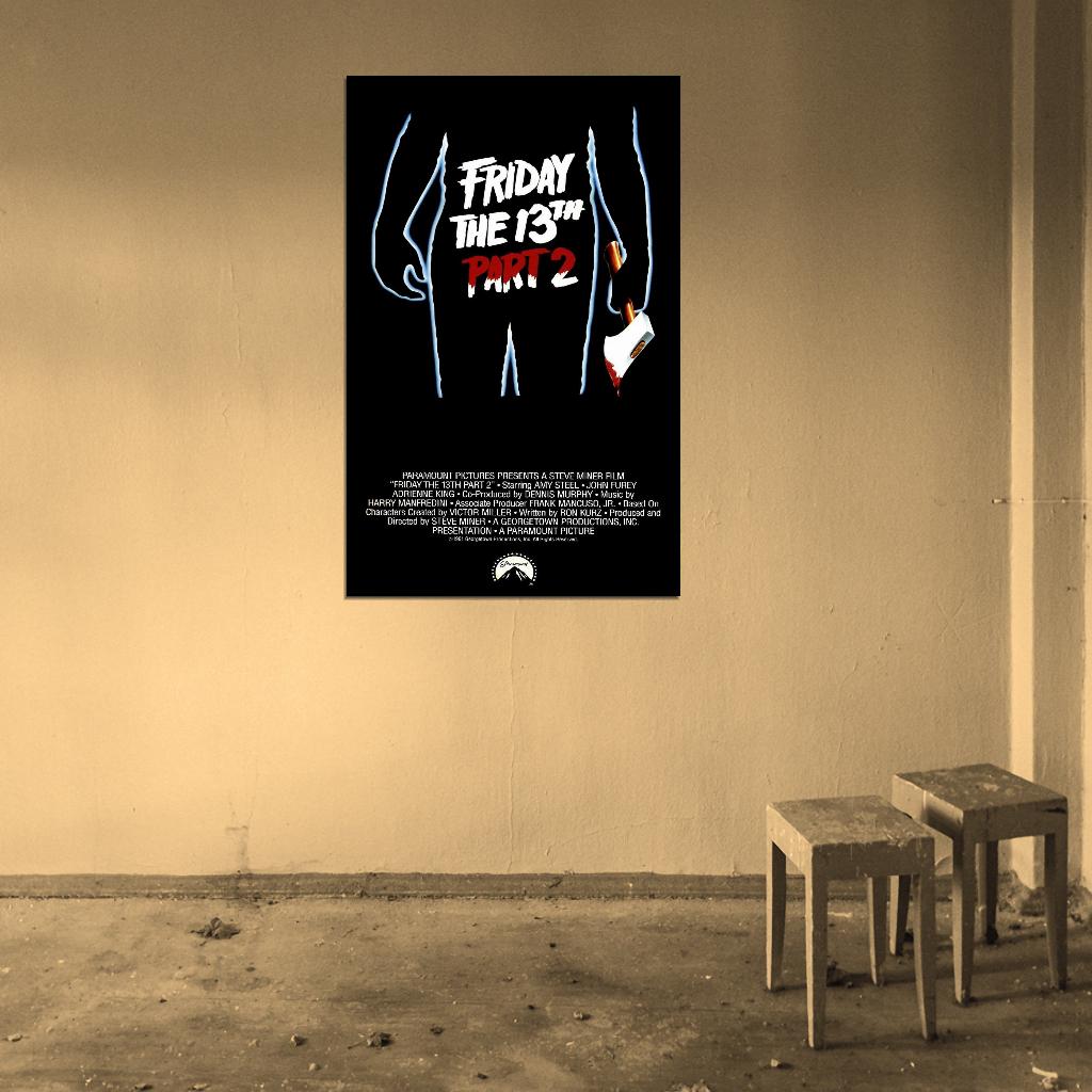 FRIDAY THE 13TH PART II 2  Jason Vorhees  Film Retro Movie Vintage Wall Poster