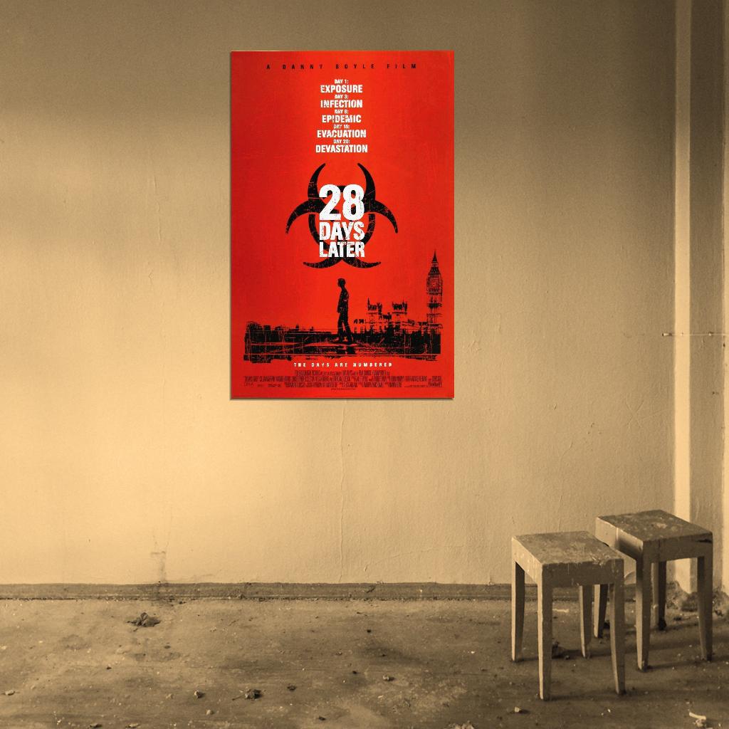 28 DAYS LATER Horror Zombie Film Retro Movie Vintage Wall Poster