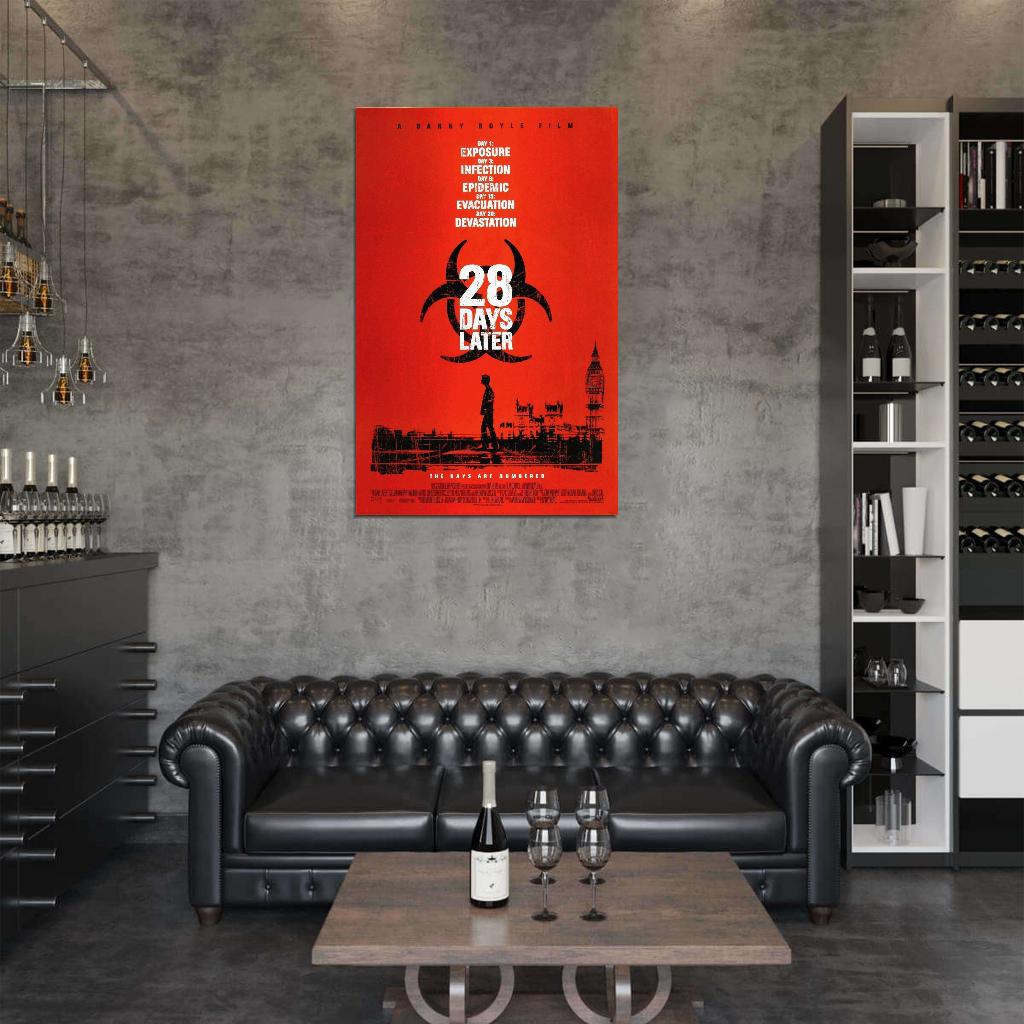 28 DAYS LATER Horror Zombie Film Retro Movie Vintage Wall Poster