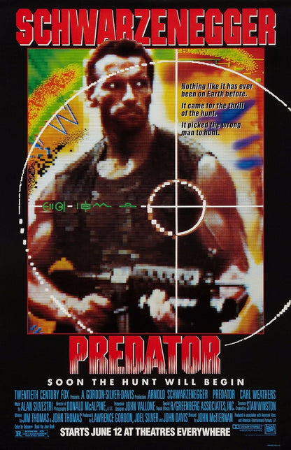 PREDATOR  Sci Fi Alien  SCHWARZENEGGER Film Retro Movie Vintage Wall Poster