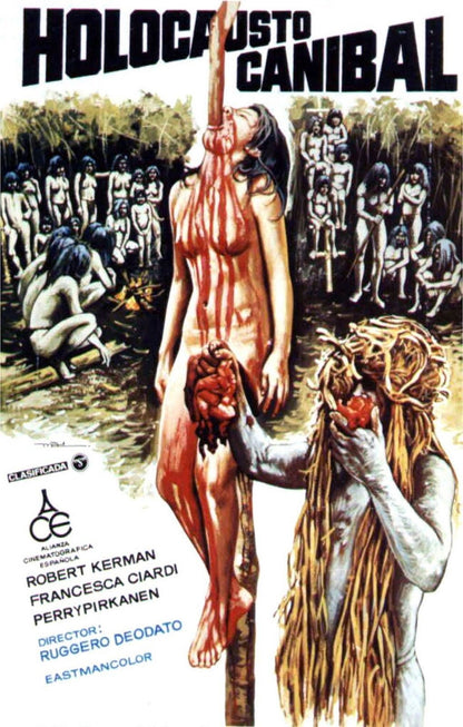 CANNIBAL HOLOCAUST Italian Gore Deodato BANNED Film Retro Movie Vintage Wall Poster