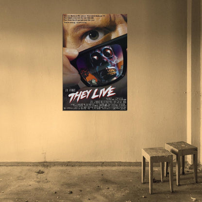 THEY LIVE 1988 Film Retro Movie Vintage Wall Poster