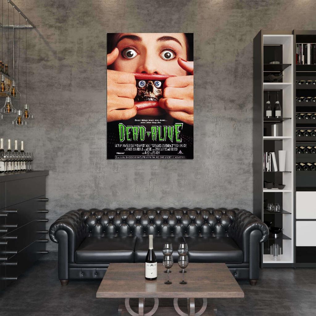 DEAD ALIVE aka BRAIN DEAD BRAINDEAD 1992 Film Retro Movie Vintage Wall Poster