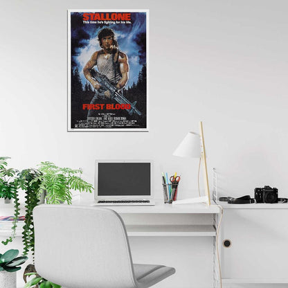 FIRST BLOOD 1982 Rambo Film Retro Movie Vintage Wall Poster