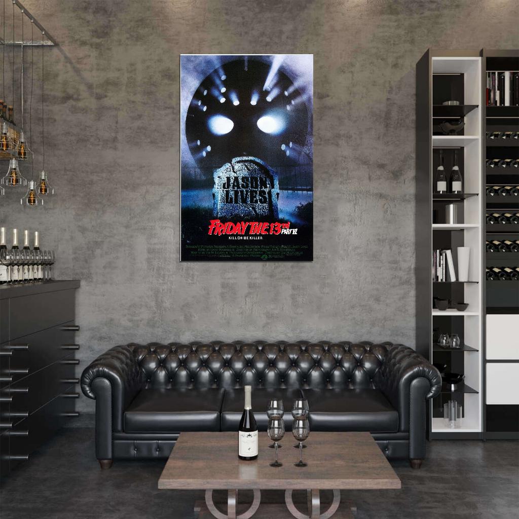 FRIDAY THE 13TH VI JASON LIVES Jason Vorhees Film Retro Movie Vintage Wall Poster