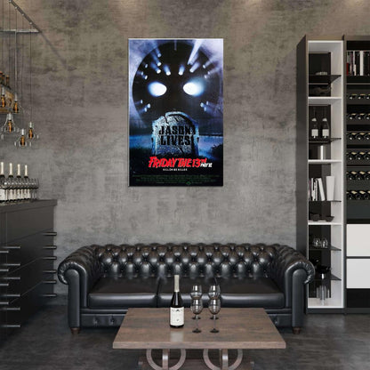 FRIDAY THE 13TH VI JASON LIVES Jason Vorhees Film Retro Movie Vintage Wall Poster