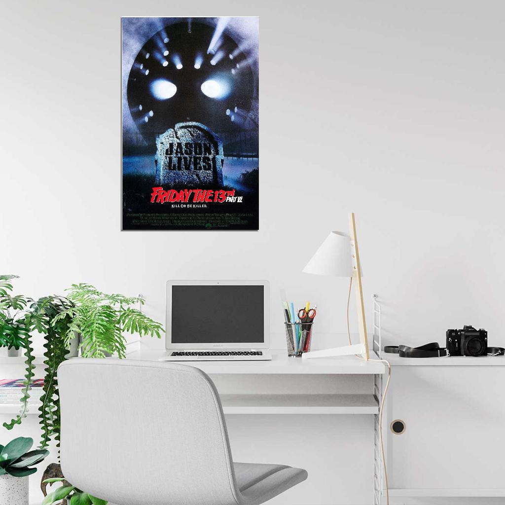 FRIDAY THE 13TH VI JASON LIVES Jason Vorhees Film Retro Movie Vintage Wall Poster