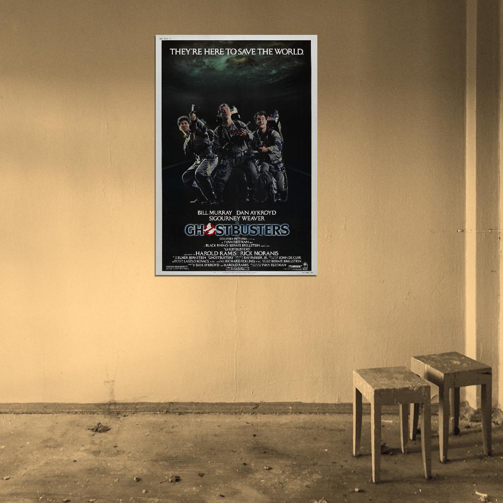 GHOSTBUSTERS 1984 Ghost Busters Film Retro Movie Vintage Wall Poster