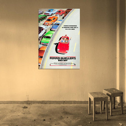 FERRIS BUELLER'S DAY OFF RARE Film Retro Movie Vintage Wall Poster