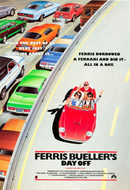 FERRIS BUELLER'S DAY OFF RARE Film Retro Movie Vintage Wall Poster