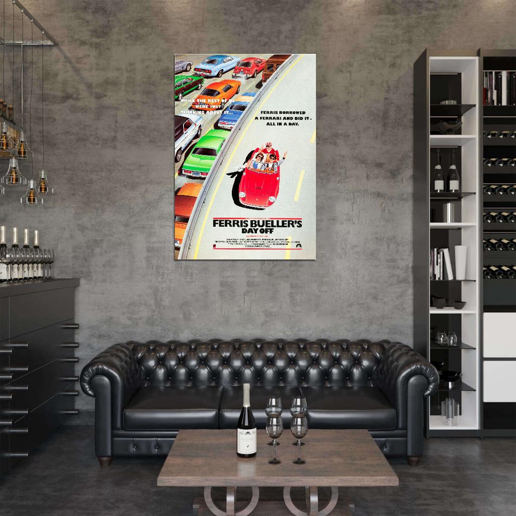 FERRIS BUELLER'S DAY OFF RARE Film Retro Movie Vintage Wall Poster