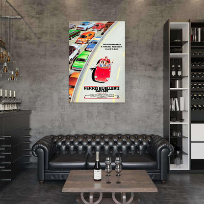 FERRIS BUELLER'S DAY OFF RARE Film Retro Movie Vintage Wall Poster