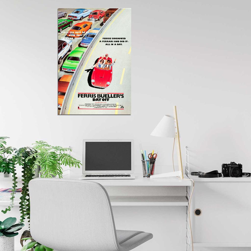 FERRIS BUELLER'S DAY OFF RARE Film Retro Movie Vintage Wall Poster