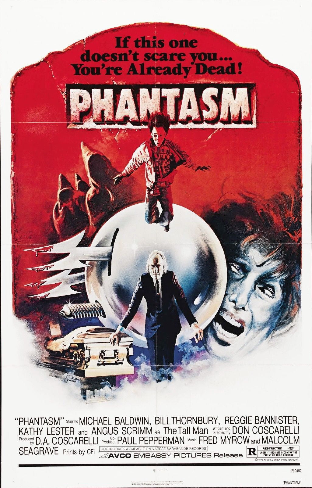 PHANTASM The Tall Man Horror  Film Retro Movie Vintage Wall Poster