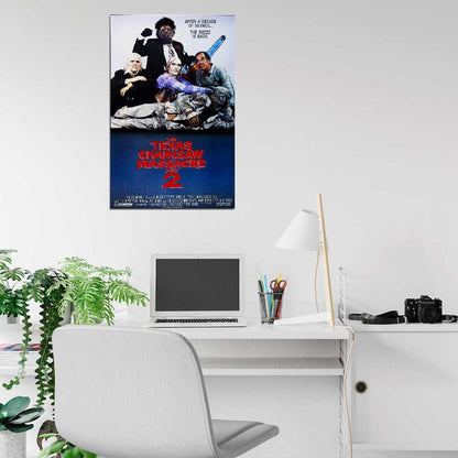 THE TEXAS CHAINSAW MASSACRE Part 2 Leatherface  Film Retro Movie Vintage Wall Poster