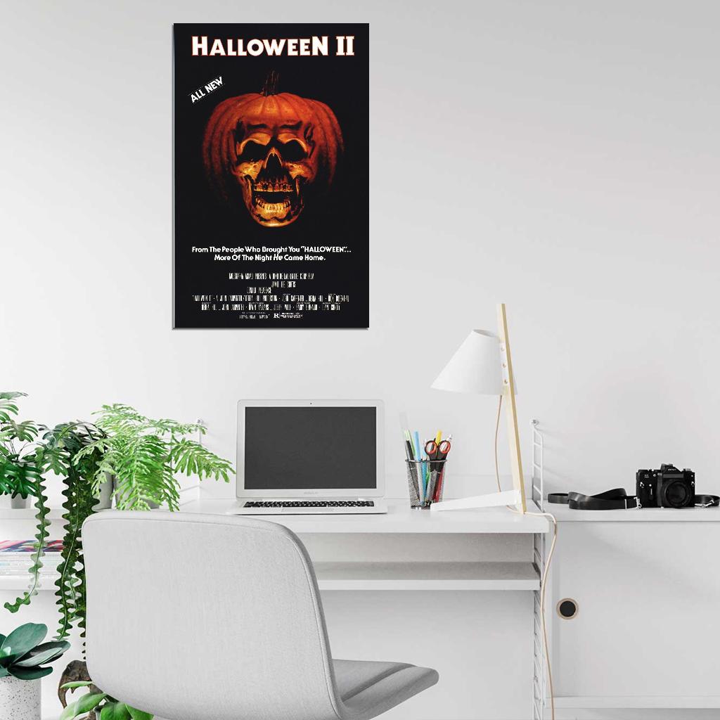 HALLOWEEN II 2 Michael Myers Slasher Film Retro Movie Vintage Wall Poster