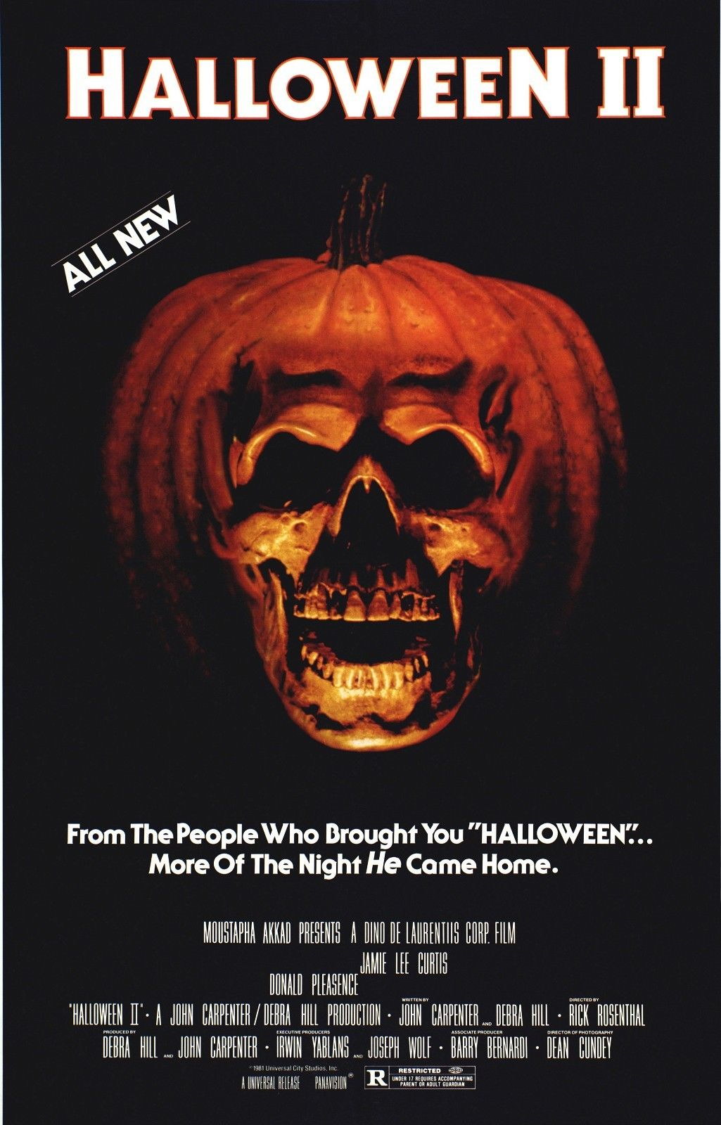 HALLOWEEN II 2 Michael Myers Slasher Film Retro Movie Vintage Wall Poster