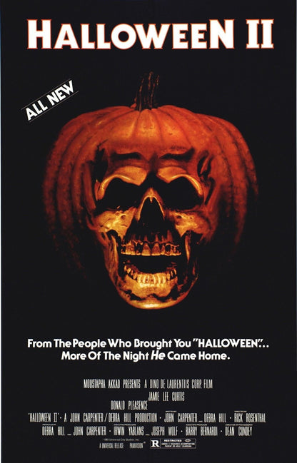 HALLOWEEN II 2 Michael Myers Slasher Film Retro Movie Vintage Wall Poster