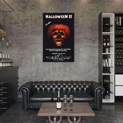 HALLOWEEN II 2 Michael Myers Slasher Film Retro Movie Vintage Wall Poster