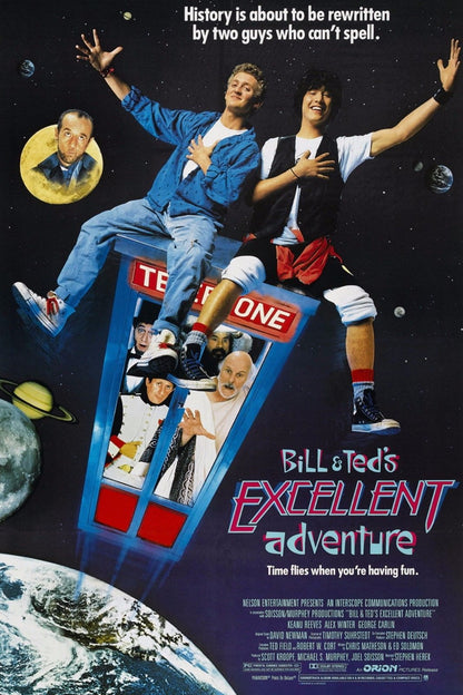 Bill & Ted's Excellent Adventure Cult Classic Film Retro Movie Vintage Wall Poster