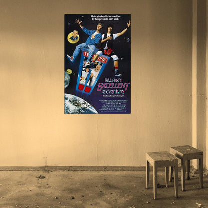 Bill & Ted's Excellent Adventure Cult Classic Film Retro Movie Vintage Wall Poster