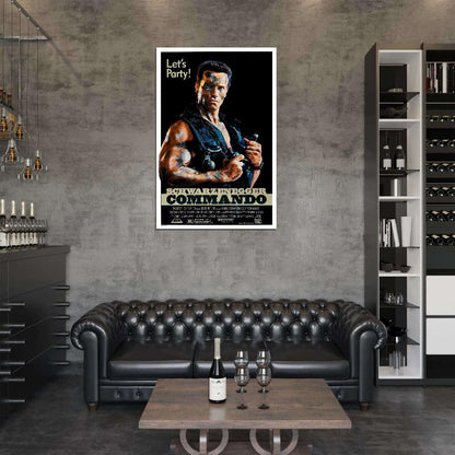 COMMANDO 1985 Terminator Predator Film Retro Movie Vintage Wall Poster