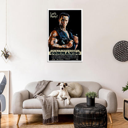 COMMANDO 1985 Terminator Predator Film Retro Movie Vintage Wall Poster
