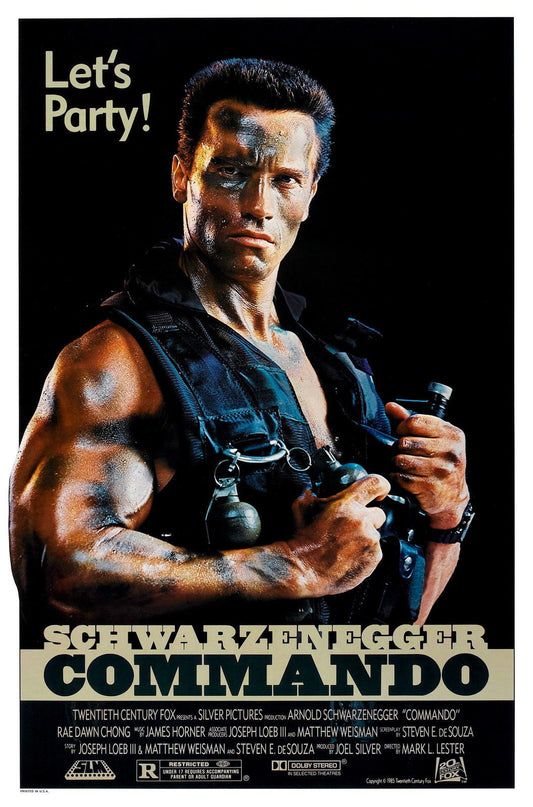 COMMANDO 1985 Terminator Predator Film Retro Movie Vintage Wall Poster