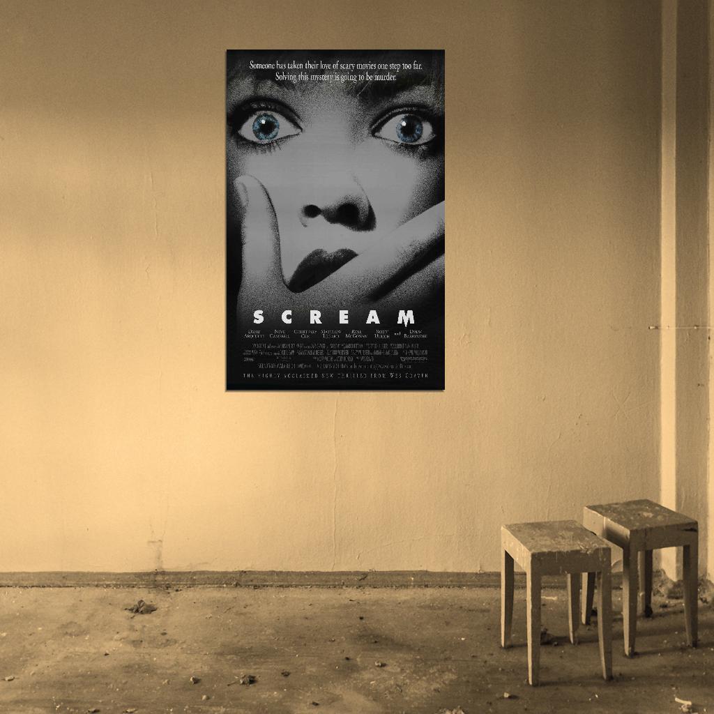 SCREAM Horror Film Retro Movie Vintage Wall Poster