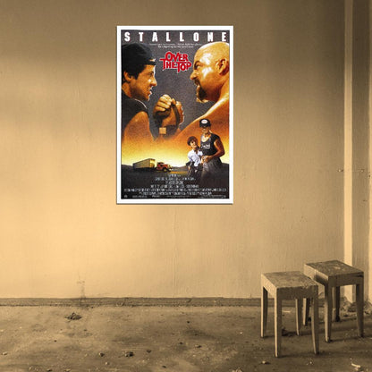 OVER THE TOP Sylvester Stallone ARM WRESTLING Film Retro Movie Vintage Wall Poster