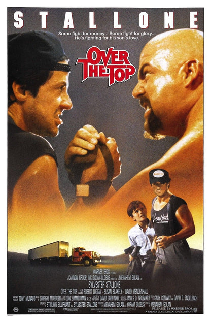 OVER THE TOP Sylvester Stallone ARM WRESTLING Film Retro Movie Vintage Wall Poster