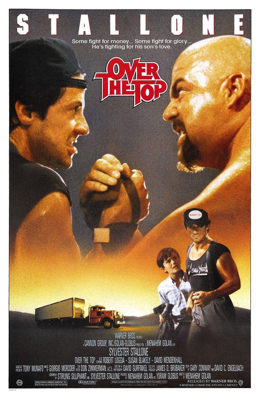 OVER THE TOP Sylvester Stallone ARM WRESTLING Film Retro Movie Vintage Wall Poster
