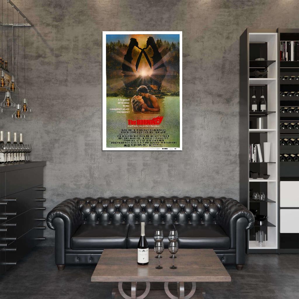 THE BURNING Horror Slasher Rare Film Retro Movie Vintage Wall Poster