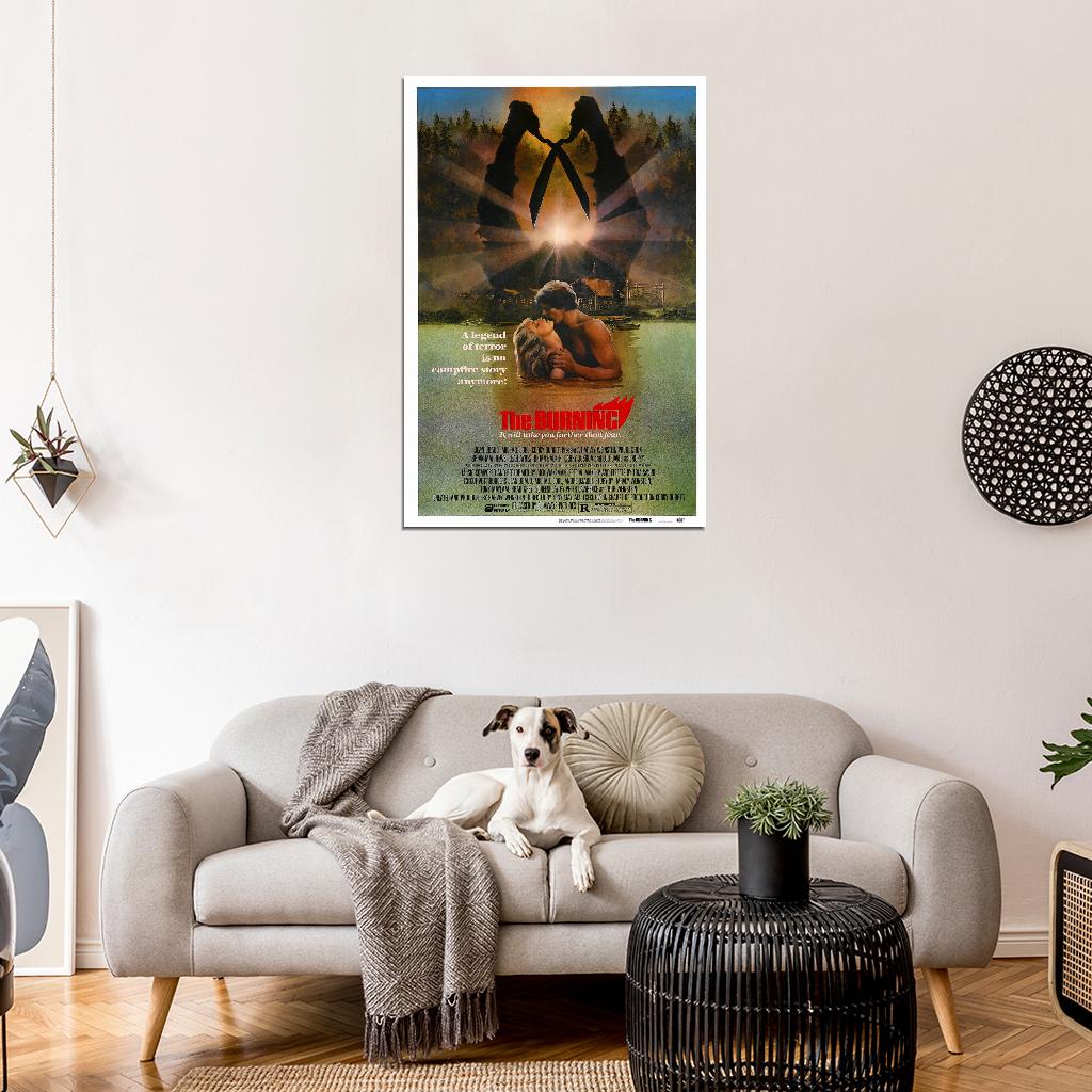 THE BURNING Horror Slasher Rare Film Retro Movie Vintage Wall Poster