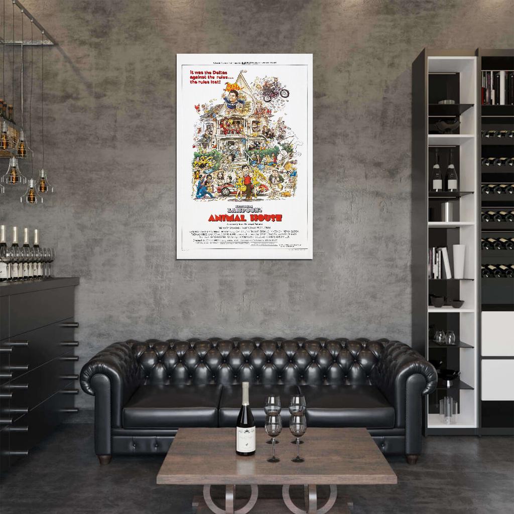 NATIONAL LAMPOON'S ANIMAL HOUSE John Belushi Film Retro Movie Vintage Wall Poster